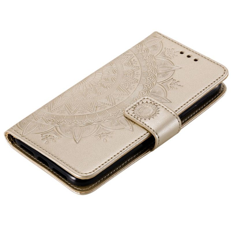 Kotelot iPhone 12 Mini Punainen Harmaa Aurinko Mandala