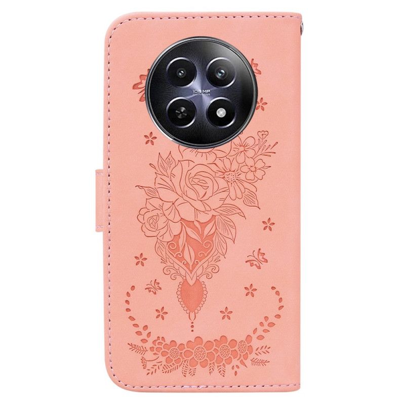 Nahkakotelo Realme 12 / 12x 5g Strap Roses