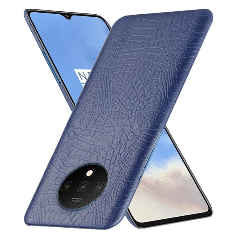 Kuori OnePlus 7T Valkoinen Musta Krokotiilin Ihovaikutus