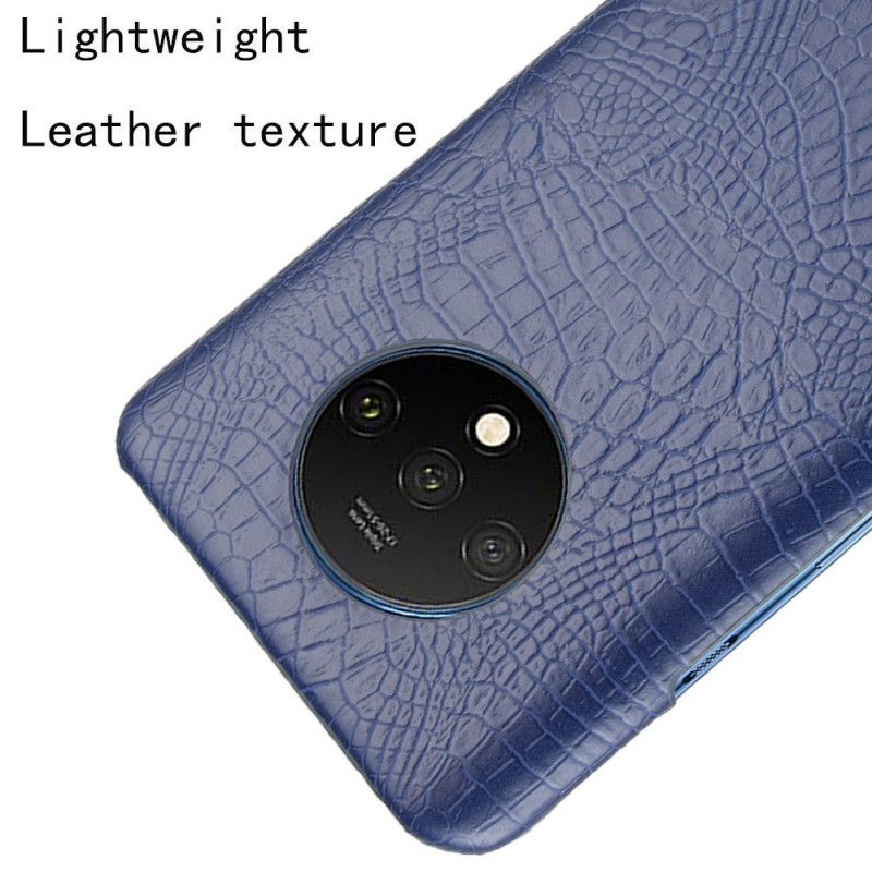 Kuori OnePlus 7T Valkoinen Musta Krokotiilin Ihovaikutus