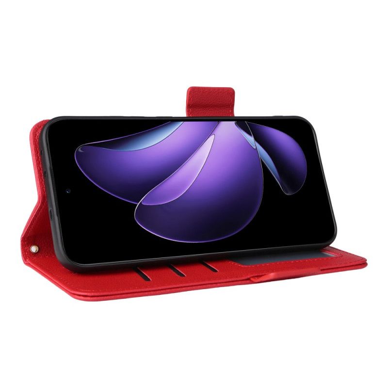 Nahkakotelo Oppo Reno 13 5g Litsikuvioinen Tekonahkaranneke