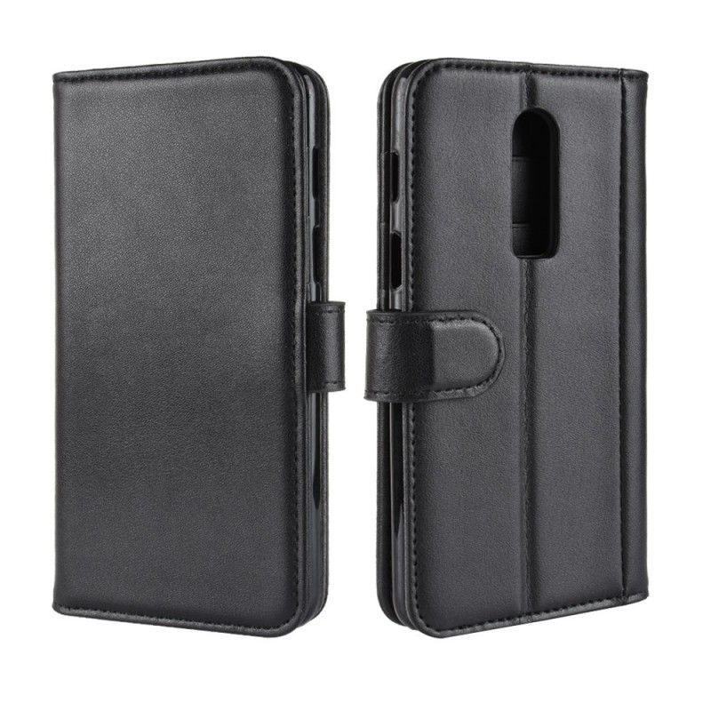 Kotelot OnePlus 6 Ruskea Musta Aitoa Nahkaa