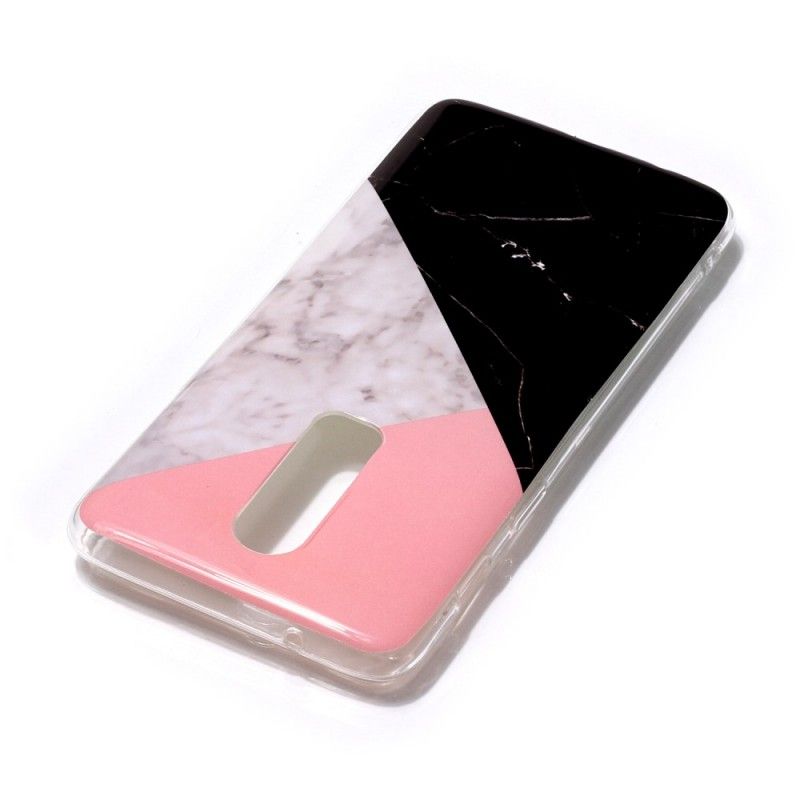 Kuori OnePlus 6 Geometrinen Marmorivaikutus Suojakuori
