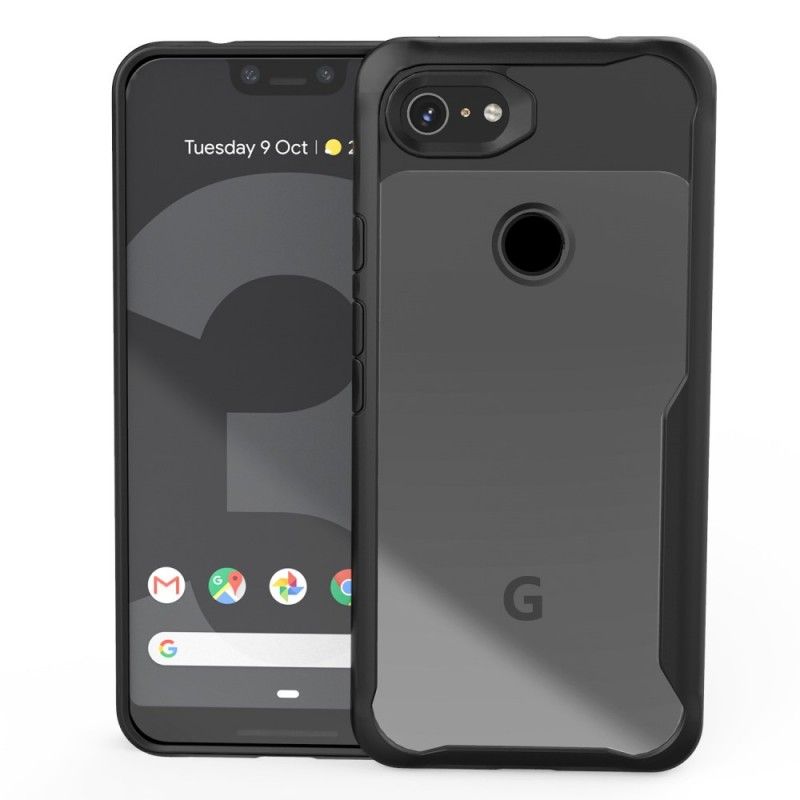 Kuori Google Pixel 3A XL Punainen Musta Viistetty Reuna-Hybridi Suojakuori
