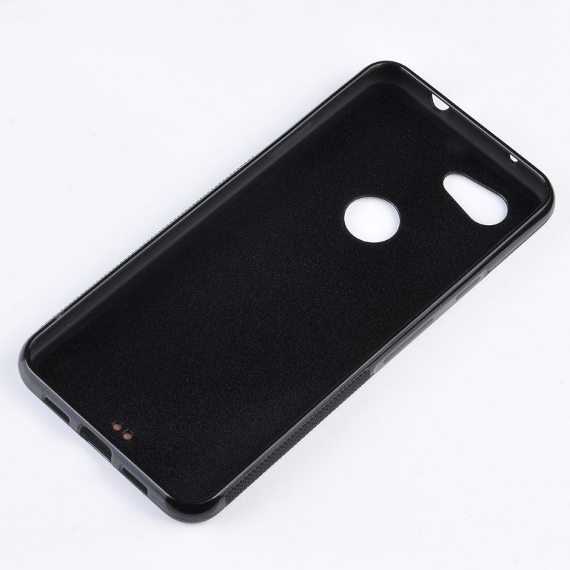 Kuori Google Pixel 3A XL Ruskea Tummansininen Vintage-Tyylinen Nahkaefekti Suojakuori