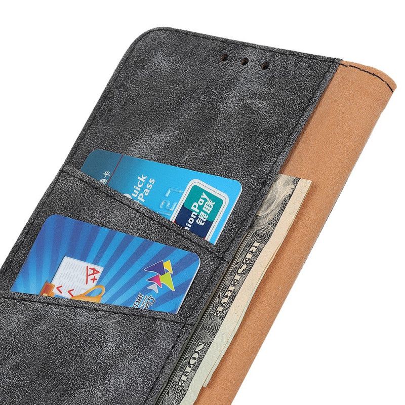 Flip Case Sony Xperia 5 II Ruskea Harmaa Vintage Split Nahka