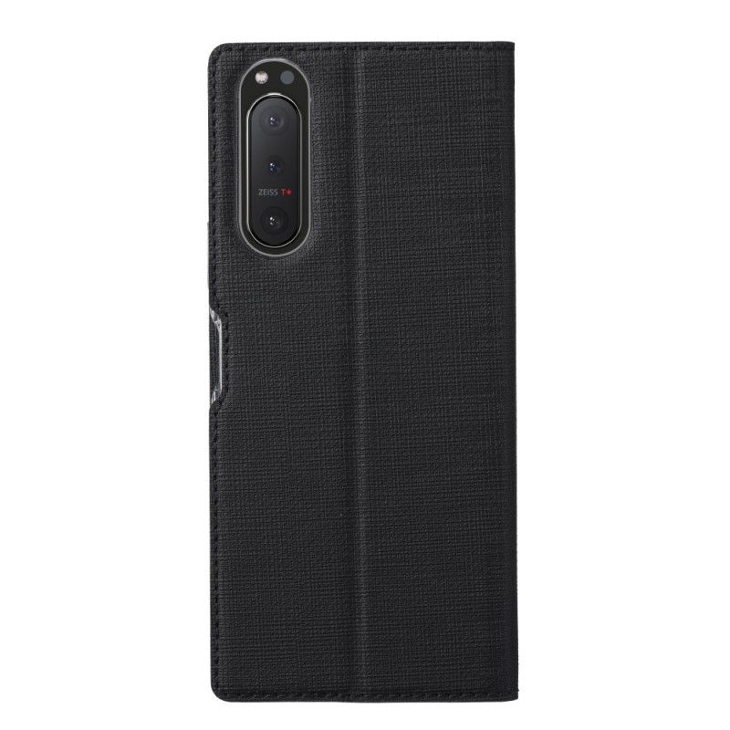 Flip Kotelot Sony Xperia 5 II Harmaa Musta Kuvioitu Vili Dmx Suojakuori
