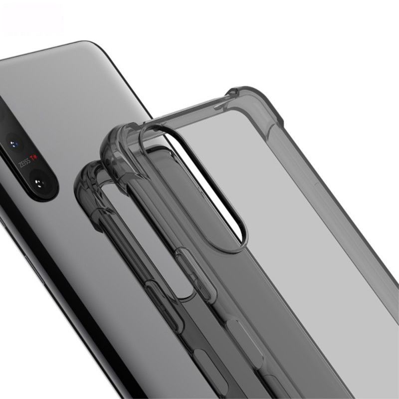 Kuori Sony Xperia 5 II Läpinäkyvä Musta Imak-Turvatyynyt