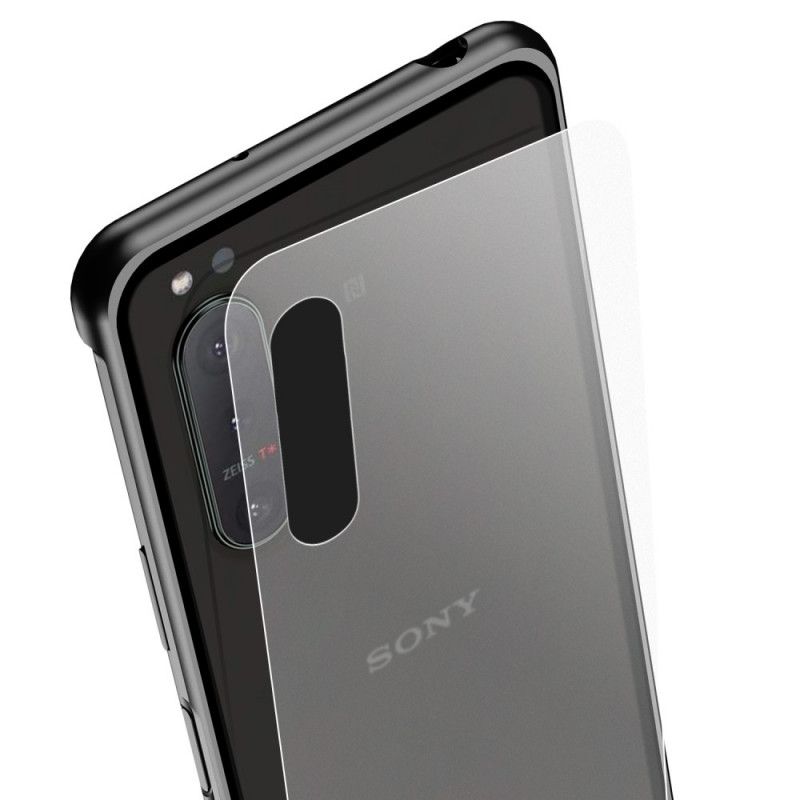 Kuori Sony Xperia 5 II Punainen Musta Lenuo-Metallivanne Suojakuori