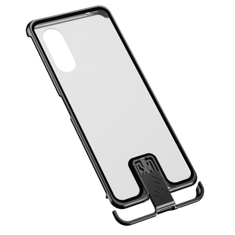 Kuori Sony Xperia 5 II Punainen Musta Lenuo-Metallivanne Suojakuori