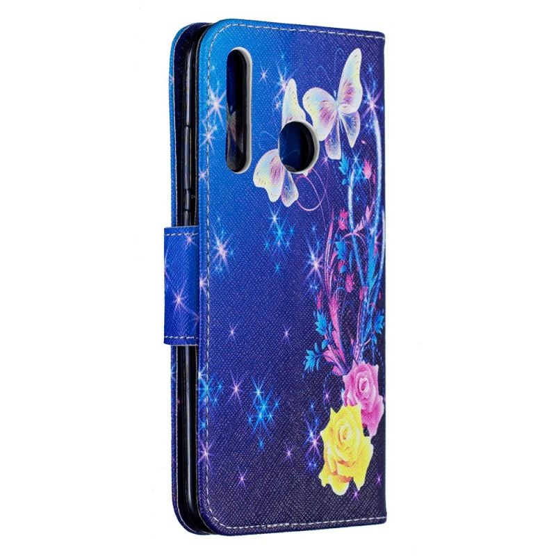 Kotelot Huawei P Smart Plus 2019 Vaaleanpunainen Hämmästyttäviä Perhosia Suojakuori