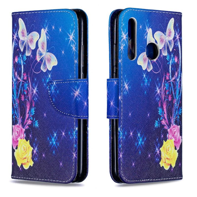 Kotelot Huawei P Smart Plus 2019 Vaaleanpunainen Hämmästyttäviä Perhosia Suojakuori