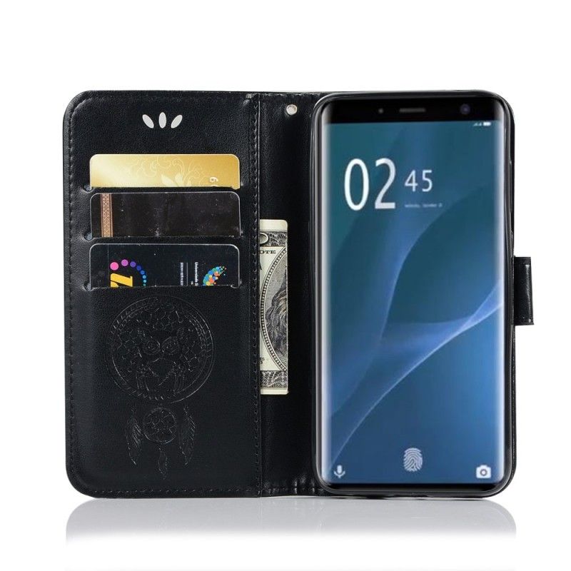 Nahkakotelo Sony Xperia 1 Ruusukulta Ruskea Puhelinkuoret Nahkainen Pöllö Unen Sieppari