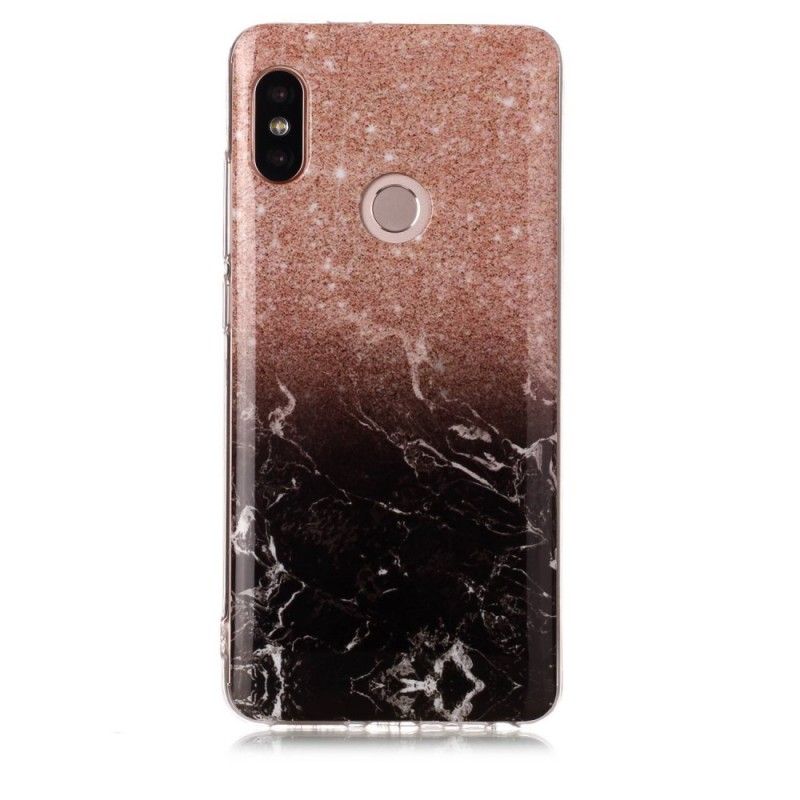 Case Kuoret Xiaomi Redmi Note 5 Valkoinen Musta Puhelinkuoret Marmorinen Kimallus