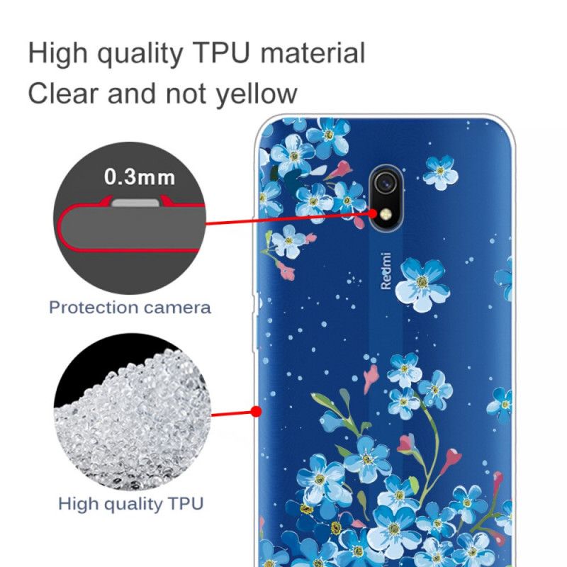 Kuori Xiaomi Redmi 8A Kimppu Sinisiä Kukkia Suojakuori