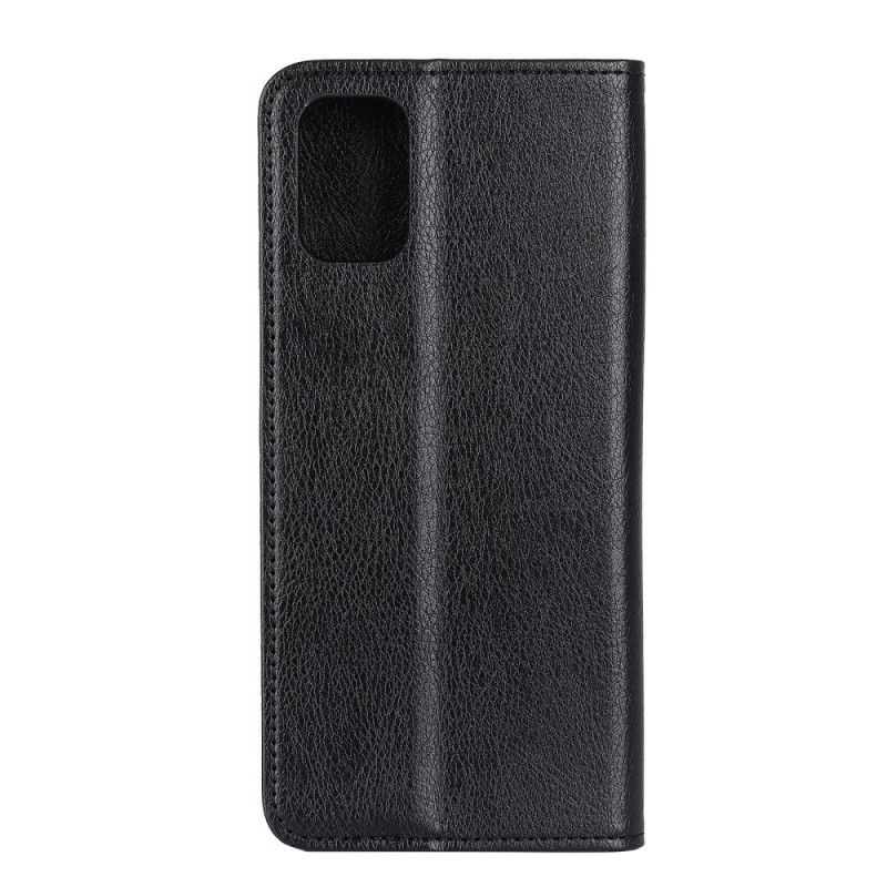 Flip Kotelot Samsung Galaxy A72 4G / A72 5G Punainen Musta Tyylikäs Halkaistu Litsi Nahka