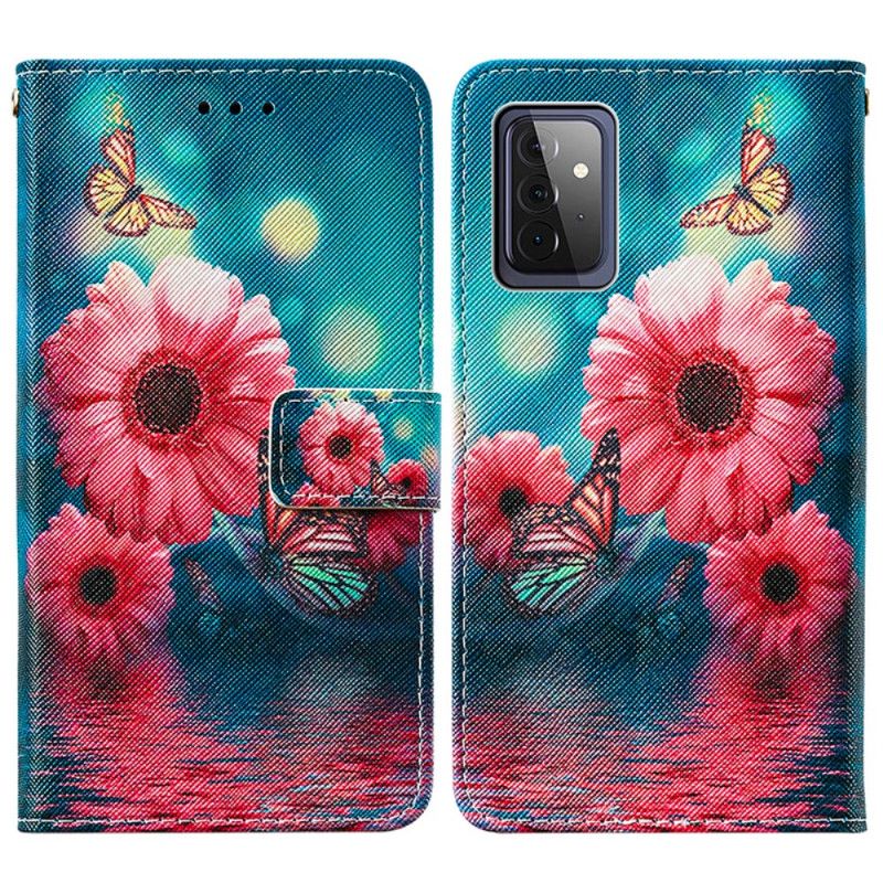 Kotelot Samsung Galaxy A72 4G / A72 5G Kukka- Ja Perhoset Suojakuori