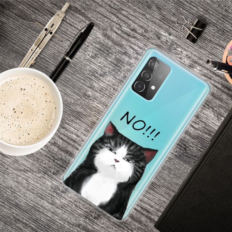 Kuori Samsung Galaxy A72 4G / A72 5G Kissa. Joka Sanoo Ei Suojakuori