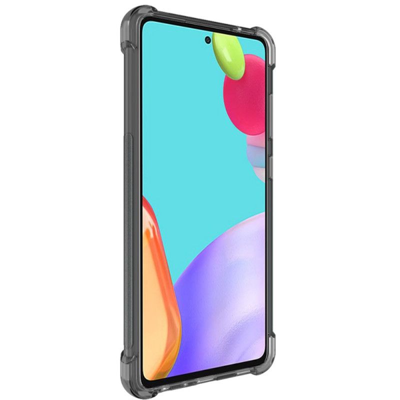 Kuori Samsung Galaxy A72 4G / A72 5G Läpinäkyvä Musta Imak Kuvaruudulla