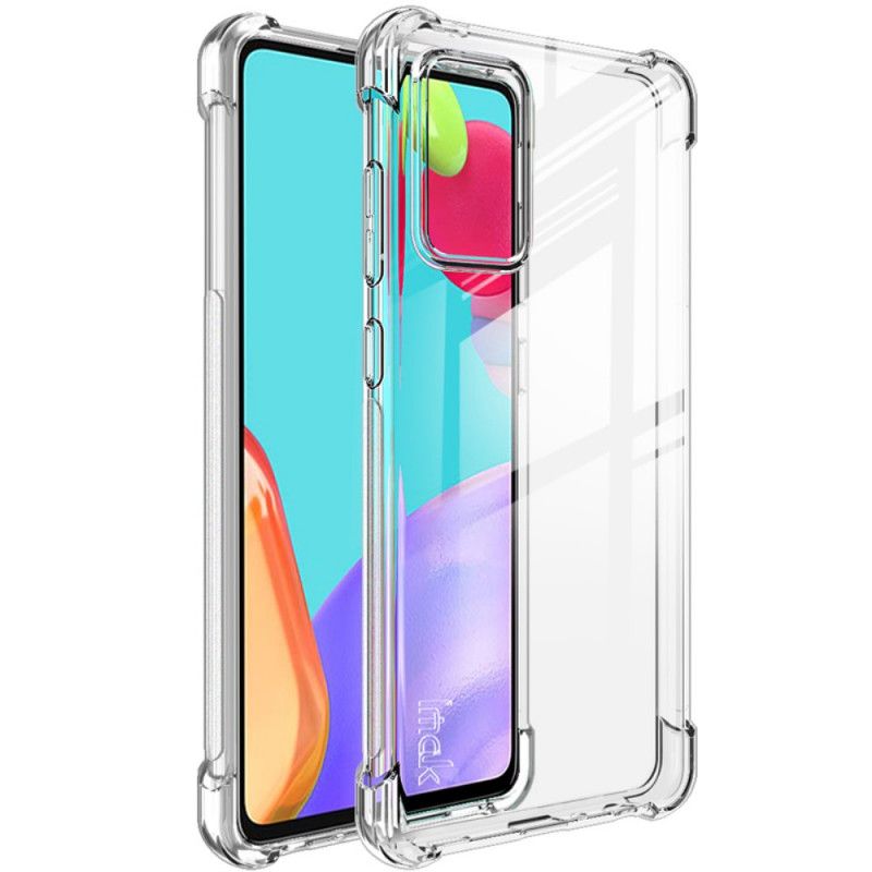 Kuori Samsung Galaxy A72 4G / A72 5G Läpinäkyvä Musta Imak Kuvaruudulla
