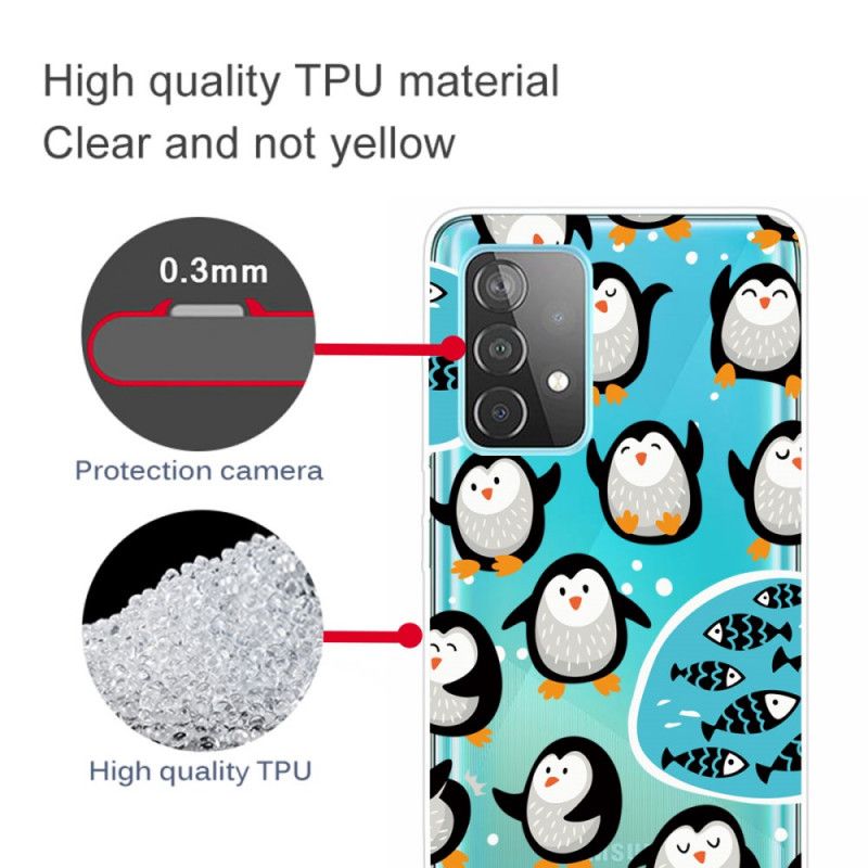Kuori Samsung Galaxy A72 4G / A72 5G Pingviinit Ja Kalat