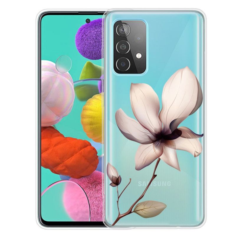 Kuori Samsung Galaxy A72 4G / A72 5G Vihreä Vaaleanpunainen Ensiluokkainen Kukka