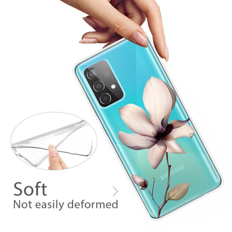 Kuori Samsung Galaxy A72 4G / A72 5G Vihreä Vaaleanpunainen Ensiluokkainen Kukka