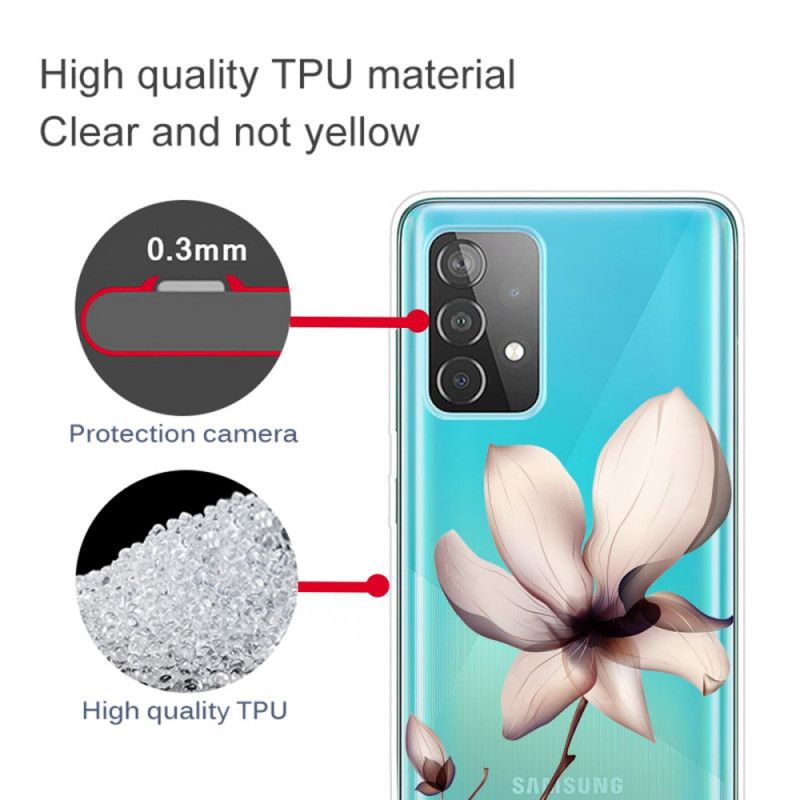 Kuori Samsung Galaxy A72 4G / A72 5G Vihreä Vaaleanpunainen Ensiluokkainen Kukka
