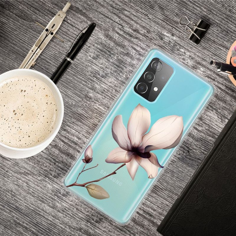Kuori Samsung Galaxy A72 4G / A72 5G Vihreä Vaaleanpunainen Ensiluokkainen Kukka