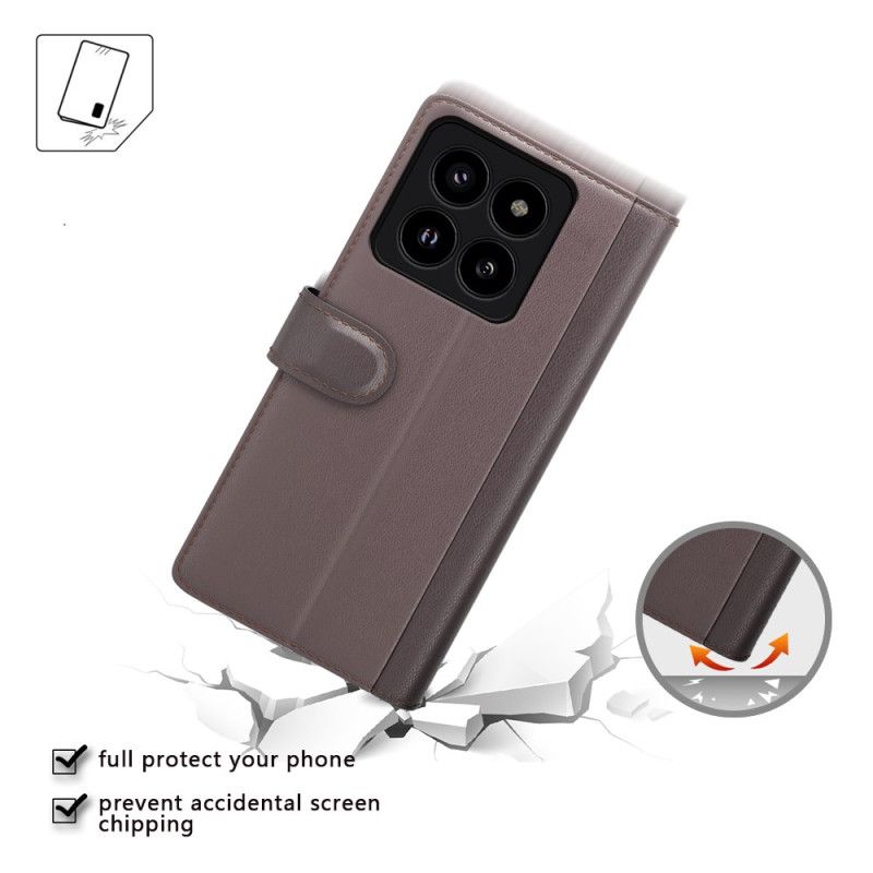Kotelot Xiaomi 14 Pro Aitoa Nahkaa Suojakuori