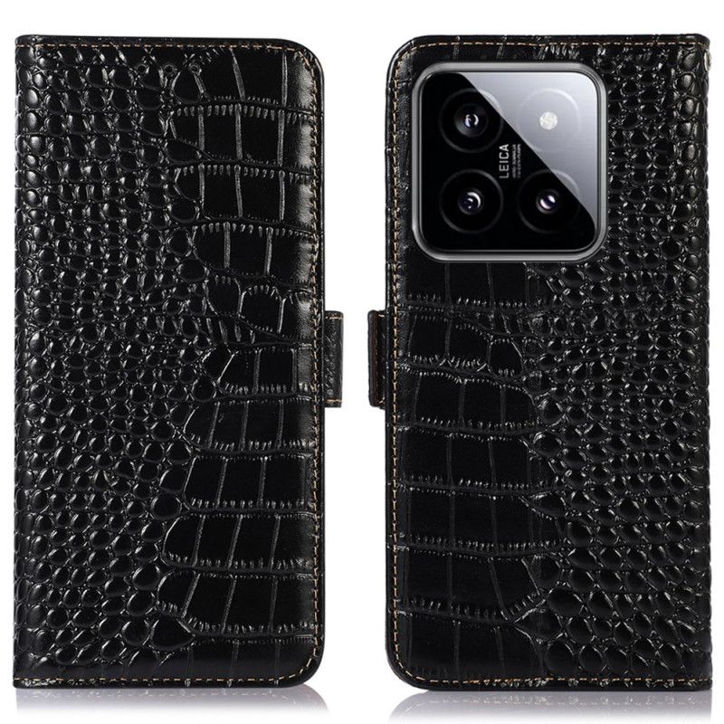 Kotelot Xiaomi 14 Pro Puhelinkuoret Krokotiilirakenne Rfid-estolla