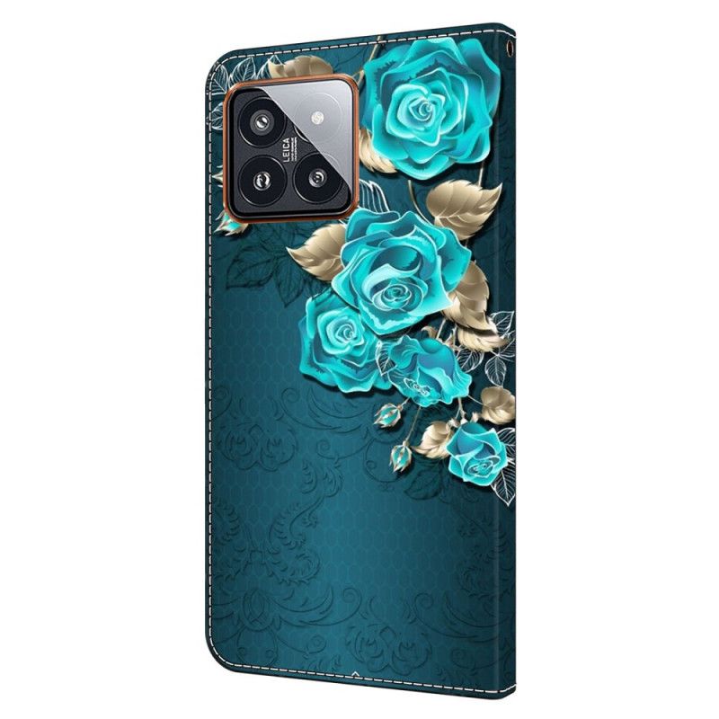 Kotelot Xiaomi 14 Pro Puhelinkuoret Siniset Ruusut