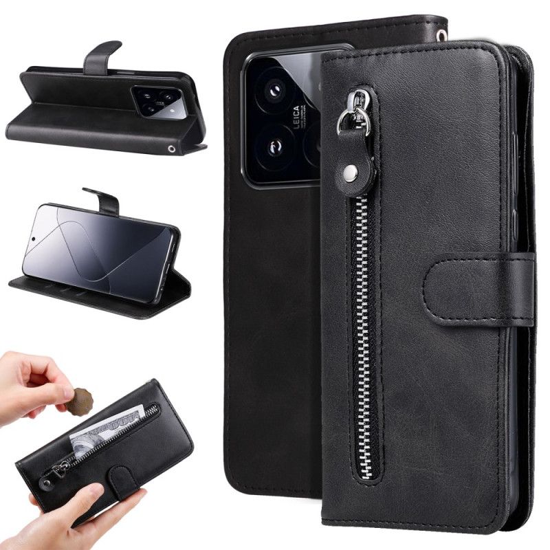 Kuoret Xiaomi 14 Pro Edessä Oleva Kolikkolaukku