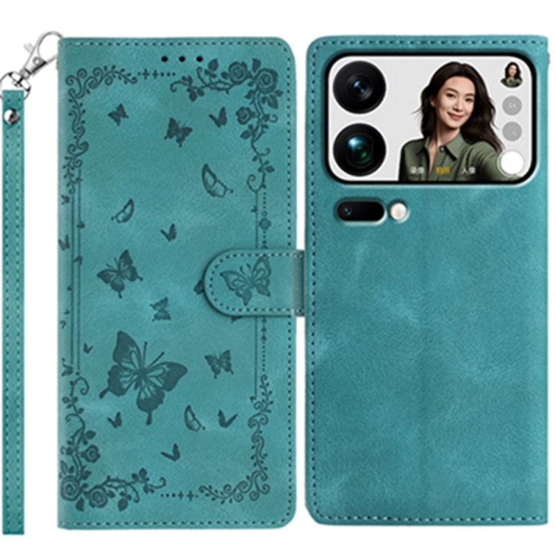 Kuoret Xiaomi 17 Pro Max Mokkanahkakuvio Perhoset