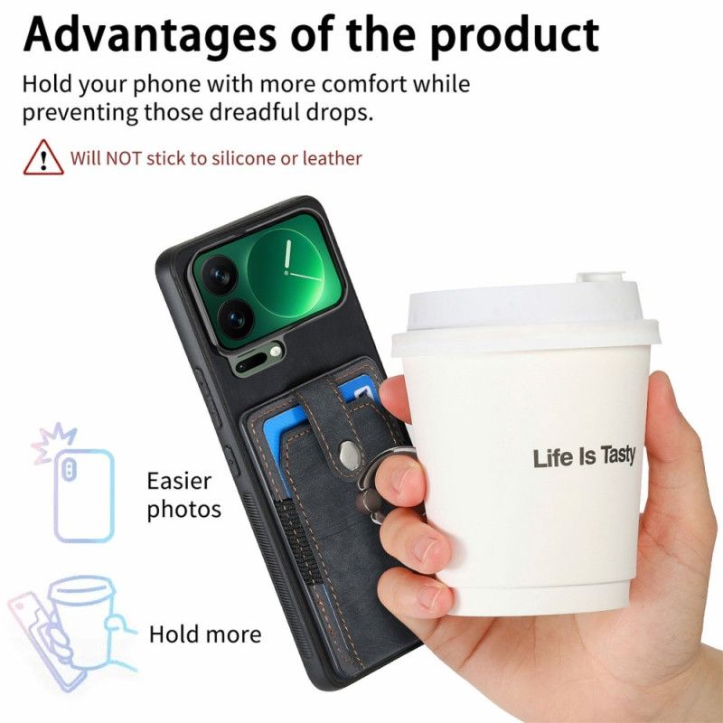 Kuori Xiaomi 17 Pro Max Korttikotelo Ja Sormusteline