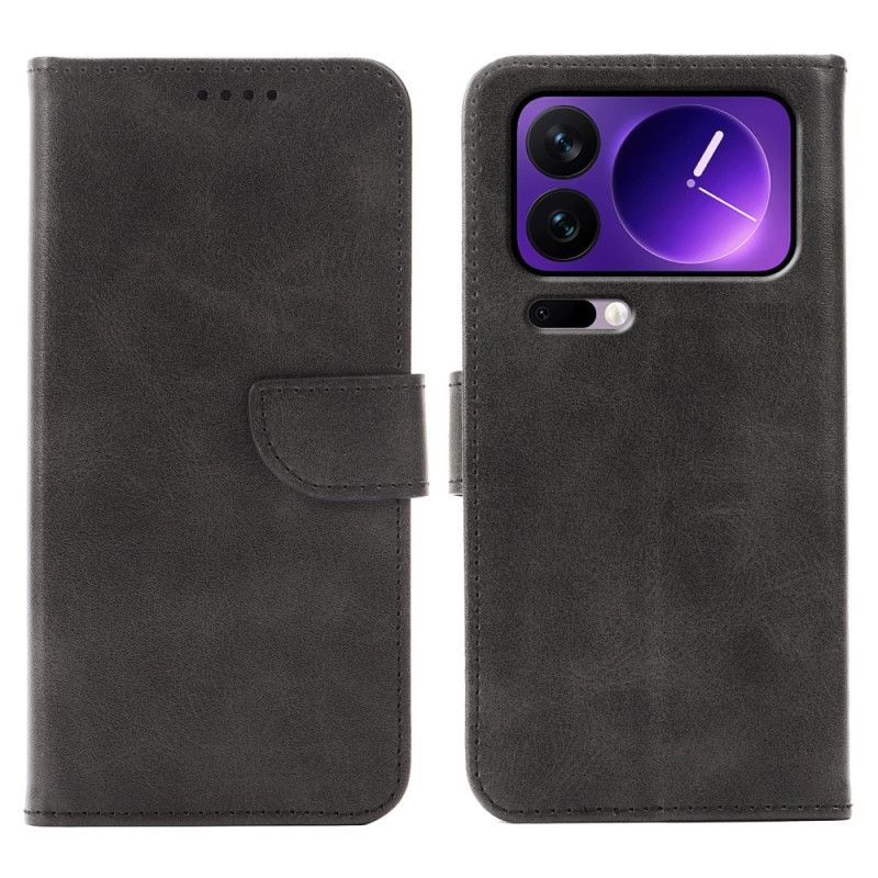 Nahkakotelo Xiaomi 17 Pro Max Jalusta Ja Magneettinen Suljin