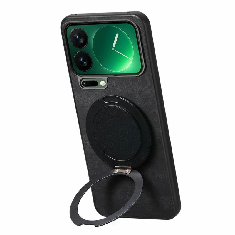 Puhelinkuoret Xiaomi 17 Pro Max Pyörivä Jalusta Ja Retrokuvioinen Nahkakuvio