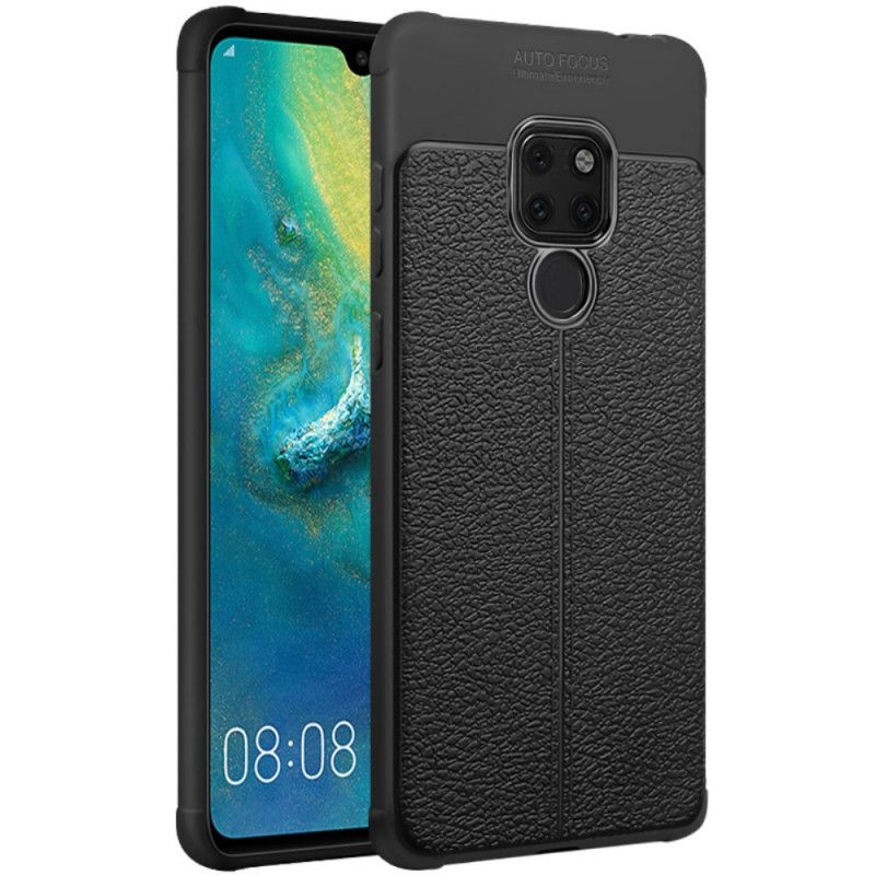 Kuori Huawei Mate 20 Musta Imak Keinonahkaa Ompelemalla Suojakuori