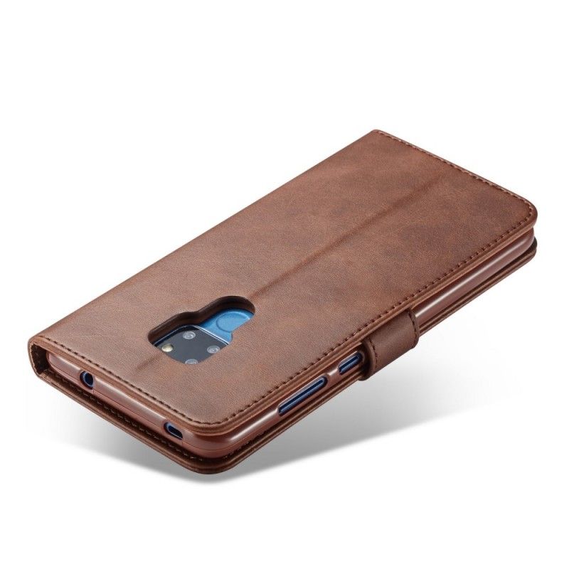 Suojakuori Huawei Mate 20 Harmaa Musta Lc.Imeeke-Nahkaefekti
