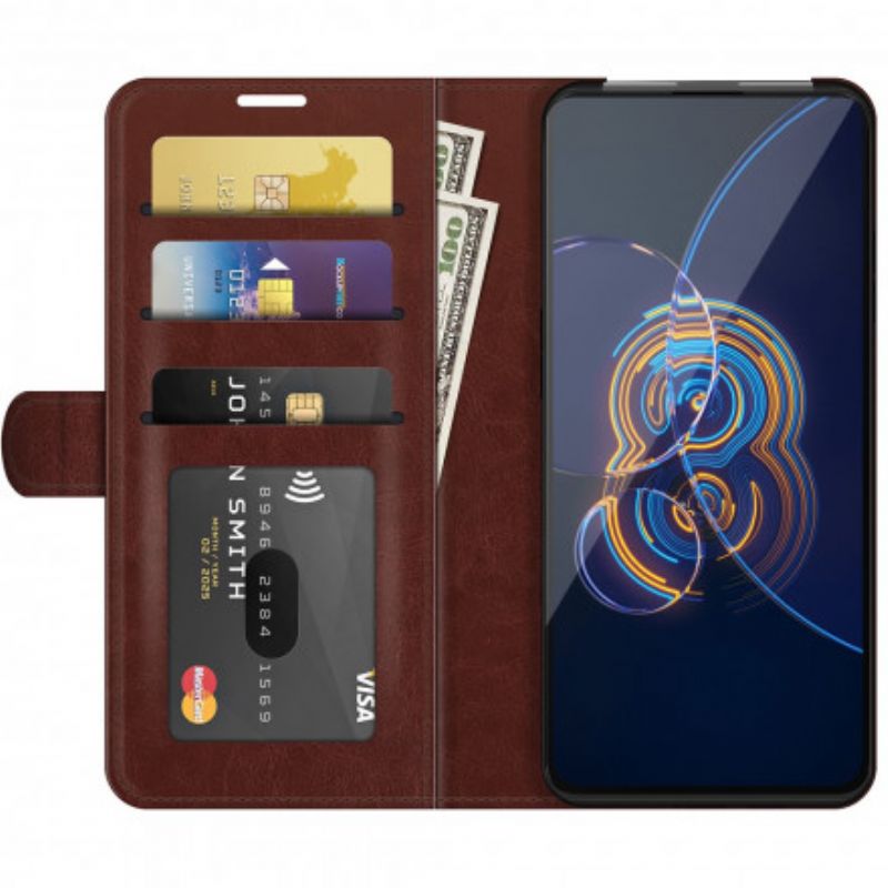 Flip Kotelot Asus Zenfone 8 Flip Ultra Faux Leather Suojakuori
