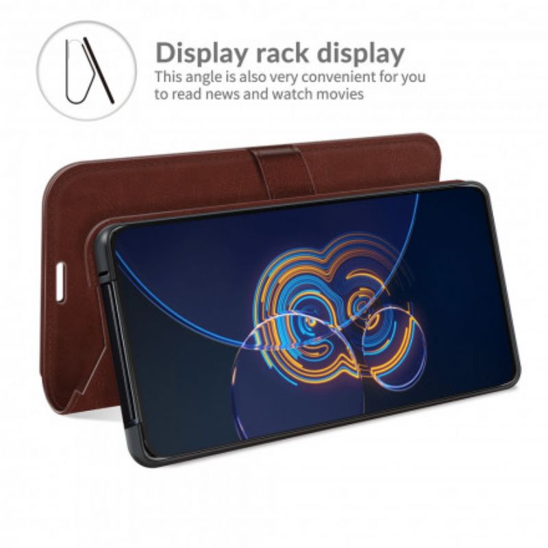 Flip Kotelot Asus Zenfone 8 Flip Ultra Faux Leather Suojakuori