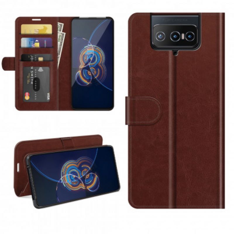 Flip Kotelot Asus Zenfone 8 Flip Ultra Faux Leather Suojakuori