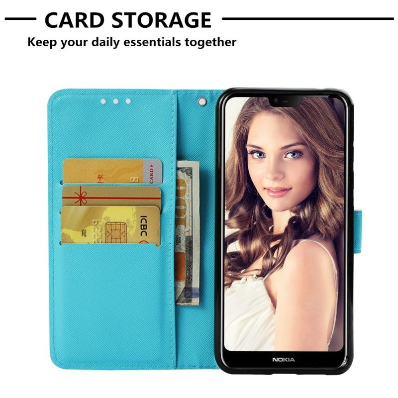 Flip Case Nokia 7.1 Neiti Pöllö