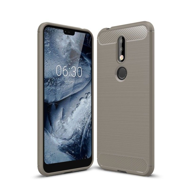 Kuori Nokia 7.1 Tummansininen Harjattu Hiilikuitu