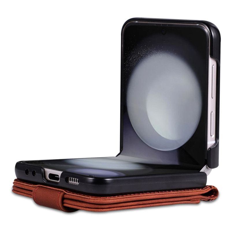 Kuori Samsung Galaxy Z Flip 6 Keinonahkainen Azns-korttikotelo