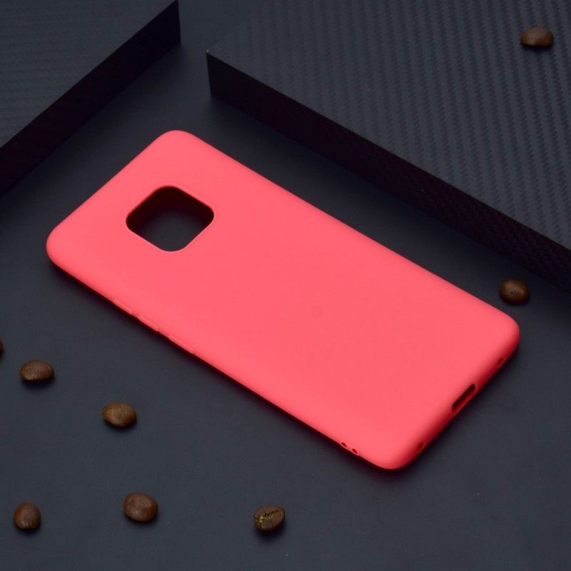 Kuori Huawei Mate 20 Pro Valkoinen Musta Pehmeä Matto