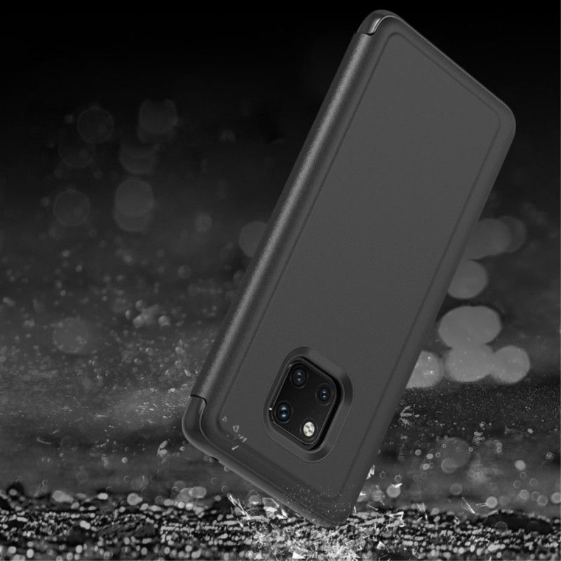 Näkymäkansi Huawei Mate 20 Pro Vaaleansininen Tummansininen Peili Ja Keinonahka