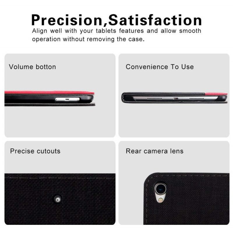 Tapaus iPad Pro 10.5" Punainen Musta Muturaalikangas