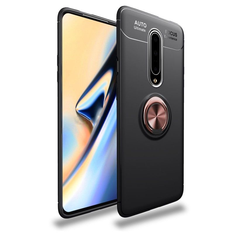 Kuori OnePlus 7 Pro Punainen Musta Pyörivä Rengas