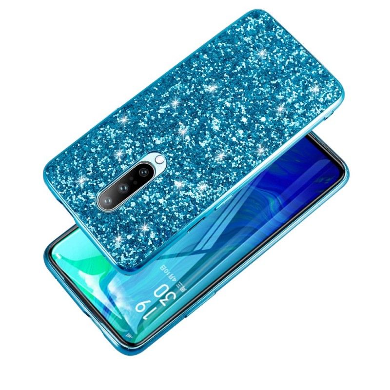 Kuori OnePlus 7 Pro Vaaleansininen Musta Ensiluokkainen Kimallus